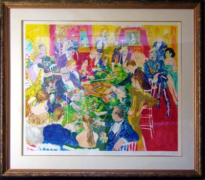 LeRoy Neiman "Baden - Baden" casino HAND SIGNED w/beautiful custom frame L@@K - Image 1 of 4