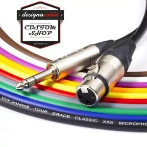Buchse XLR Auf ¼ Trs Klinkenstecker Kabel. Ausbalanciert Van Damme Mic Kurz 10m - Bild 1 von 12
