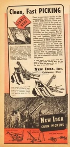 1944 New Idea Corn Pickers Vintage Ad Farm Tractor Implement Coldwater Ohio - Picture 1 of 1