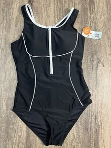 Bathing suits for women Front Zip Swimwear Surfing One Piece Sz S - Picture 1 of 10