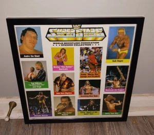 WWF gerahmte Aufkleber Hulk Hogan, Ultimate Warrior, Randy Savage, Andre The Giant - Bild 1 von 3