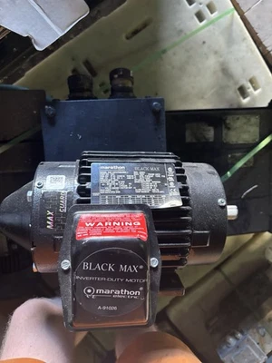 NEW NO BOX MARATHON Motor Black Max Y551 ZVE 145THTN6046BA J Inverter Motor - Image 1 of 3