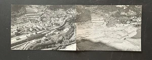 Longarone Italy 1963 Double Postcard Before After Disaster - Picture 1 of 7