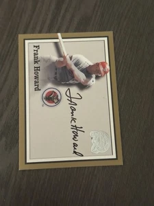 Carta Baseball Autografi 2000 Fleer Grandi del Gioco FRANK HOWARD Firmata Auto - Foto 1 di 2