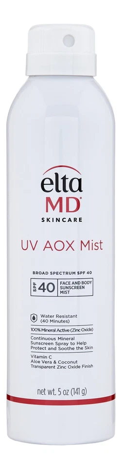 EltaMD UV AOX Mist SPF 40 Face and Body Sunscreen Mist Water Resistant 141g/5oz