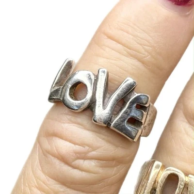 LUX Vintage Love Ring, Sterling Silver, Size 5 - Image 1 of 3