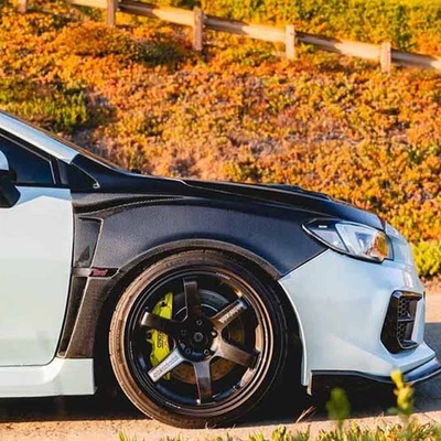 Real Carbon Front Vented Fender Wing for Subaru WRX / STI VA 2015-21 Pair Gloss - Image 1 of 4