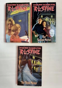 RL Stine 99 Fear Street House of Evil First Second Third Horror Trilogy Set vtg - Picture 1 of 13