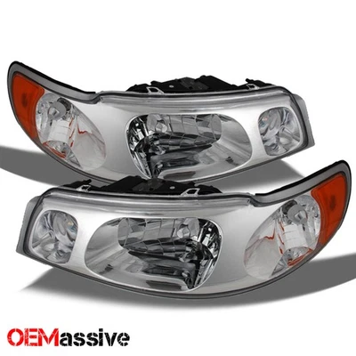 Fit 1998-2002 Lincoln Town Car Headlights Lights Lamps Left & Right Headlamps - Image 1 of 4