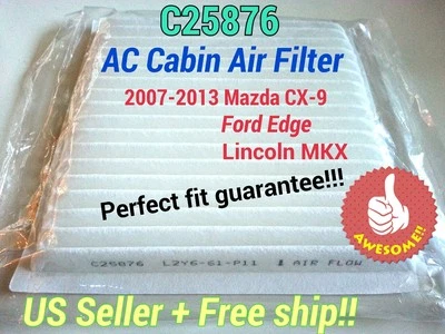 FILTRO DE AIRE CABINA AC C25876 para Ford Edge Lincoln MKX 2007-2015 MAZDA CX-9 (^_^)/ Foto 1 de 4