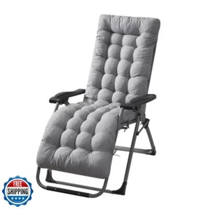 Patio Chaise Lounger Cushion, Lounge Chair Recliners Chair Cushions with 6 Ti - Picture 1 of 5