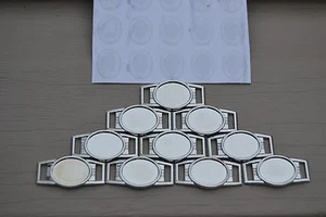 25 leere ovale Paracord Charms mit Epoxid Aufkleber, Schnürsenkel Charms!!! *USA* - Bild 1 von 3