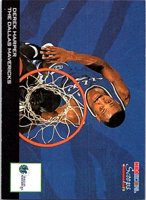 1993-94 NBA Hoops Scoops Basketball #HS6 Derek Harper Mavericks  - Image 1 of 2