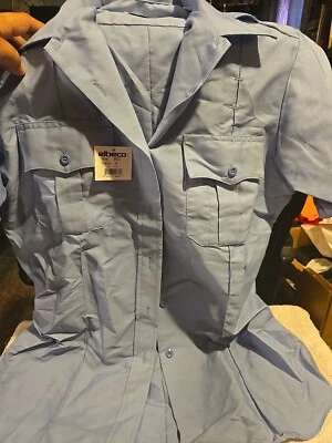 Camisa Uniforme ELBECO Paragon Plus Hombre Mezcla Poliéster/Algodón, Azul Claro, Vestido Talla 42 Foto 1 de 4