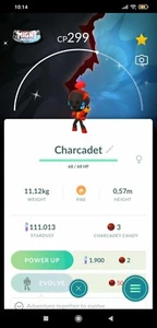 Pokémon Go - Fondo especial Charcadet brillante (comercio 20k polvo de estrellas o P TC mini) - Imagen 1 de 1