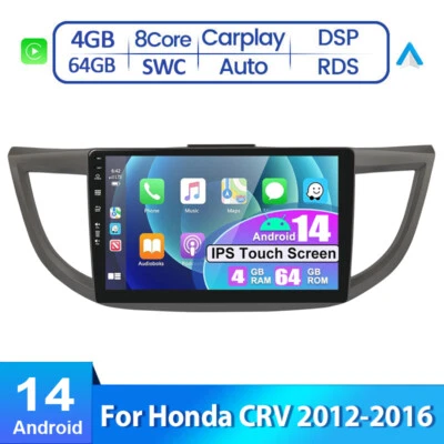 10.1'' Autoradio Für Honda CR-V CRV 2012-2016 Android 14 GPS WIFI 4G+64G USB DSP - Bild 1 von 4