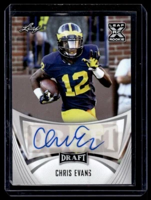 2021 Leaf Draft Autographs Chris Evans Auto Michigan Wolverines #BA-CE1 - Image 1 of 2