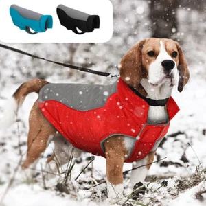 Small Medium Dog Clothes Waterproof Winter Coat Reflective Jacket Pet Apparel - Picture 1 of 18