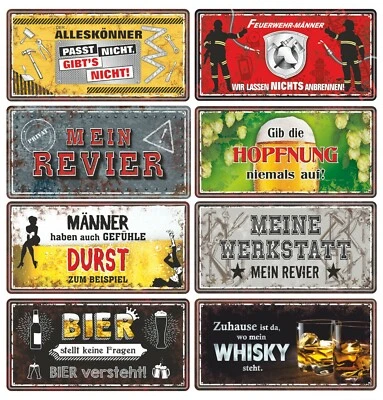 AV ANDREA VERLAG Metallschild Blechschild Schild Garten Handwerker Bier Männer Spruch lustig Deko