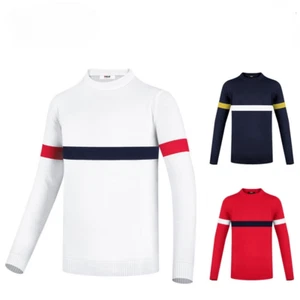 Golf Sweater Children Winter Mercerized Wool Sports Clothing Warm Long-Sleeved - Picture 1 of 15