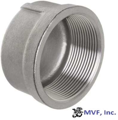 3/4" 150# Threaded (NPT) Pipe Cap 304 Stainless Steel Fitting SS060541304 - Image 1 of 4