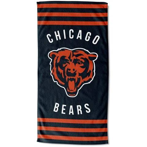 Chicago Bears - Striped Beach Towel - Free Shipping - NFL Football Cover