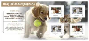 france 2024 Dogs and cats Winter faithful companions best friend 4v COLLECTOR - Picture 1 of 2
