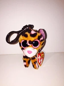 TY PATCHES LEOPARD BEANIE BOOS KEY CLIP, NEW W/TAG-SUPER CUTE-**IN HAND** - Picture 1 of 2