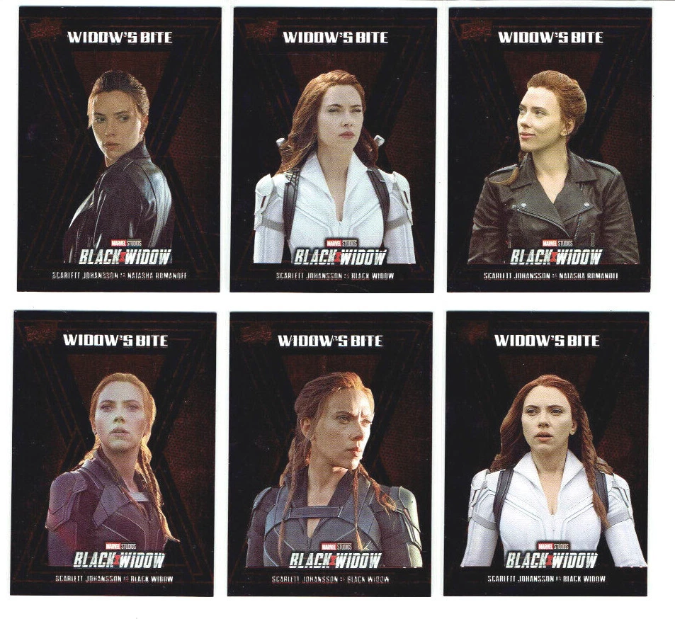 Black Widow 2021 Scarlett Johansson Natasha Widows Bite Achievements Set WB1-WB6 - Image 1 of 1