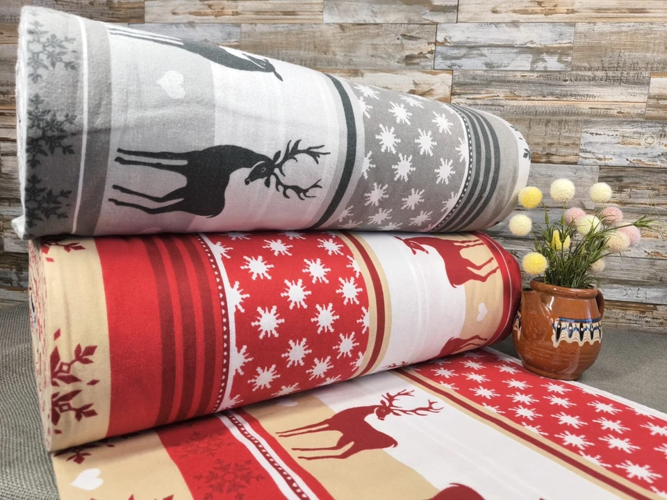 240cm Flanel Baumwollstoff Stoff Baumwollstoff Stoffe Weihnachtsstoffe ÖKO-TEX - Bild 1 von 1