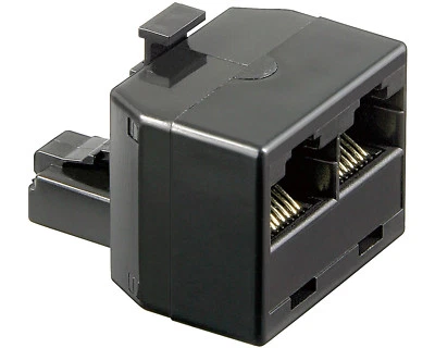 RJ45 Splitter Y-Verteiler 1M/2F Netzwerk Ethernet Patch Kupplung ISDN Adapter - Bild 1 von 3