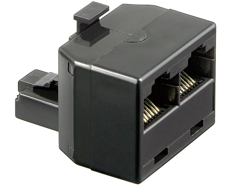 RJ45 Splitter Y-Verteiler 1M/2F Netzwerk Ethernet Patch Kupplung ISDN Adapter - Bild 1 von 3