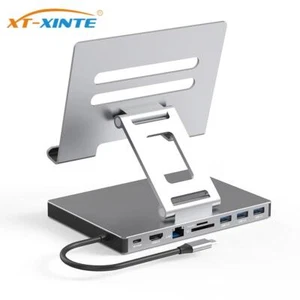 Soporte para tableta plegable USB3.0 USB-C soporte concentrador estación de acoplamiento adaptador multipuerto - Imagen 1 de 7