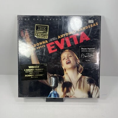 EVITA 4-Disc Laserdisc Golden Globe L Sticker Madonna Boxed Set | NOS NEW SEALED - Image 1 of 4