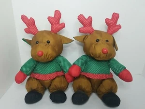 Sterling Inc. - Rentier prall Nylon Plüsch - 2er Set Weihnachten Urlaub Punkte - Bild 1 von 8