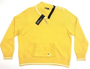 NWT | Norton Studio | Petite Large | Yellow Knit Sweater w/ Split Roll Neck - Picture 1 of 7