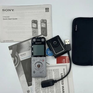Sony ICD-SX733 Silver LCD Screen Linear PCM Digital Voice Recorder ChargerWorks - Picture 1 of 8