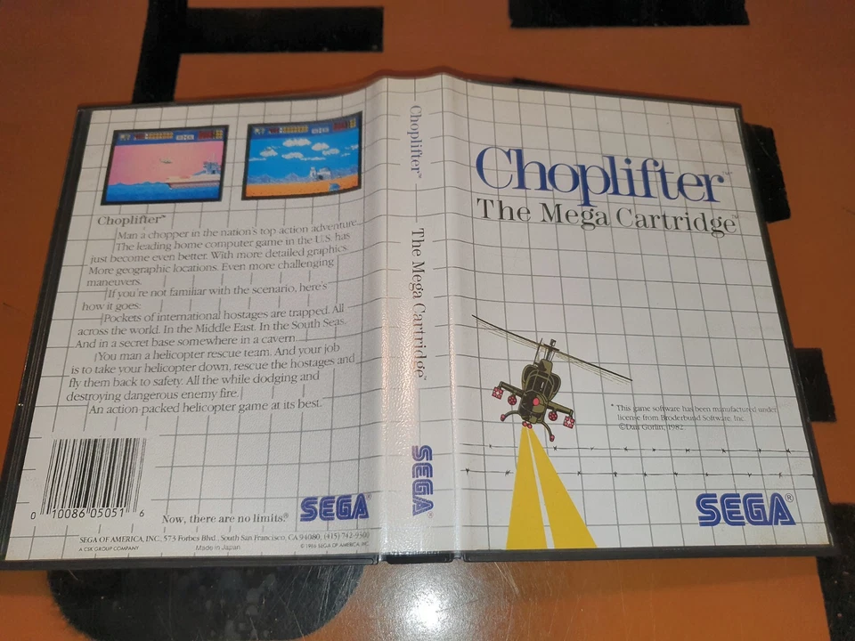 ## Sega Master System - Choplifter (UK Release) - Top / Ms Game ## - Image 1 of 2