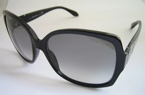 ROBERTO CAVALLI SUNGLASSES BLACK SILVER GINESTRA RC 651S 01B GENUINE BNWT - Picture 1 of 10
