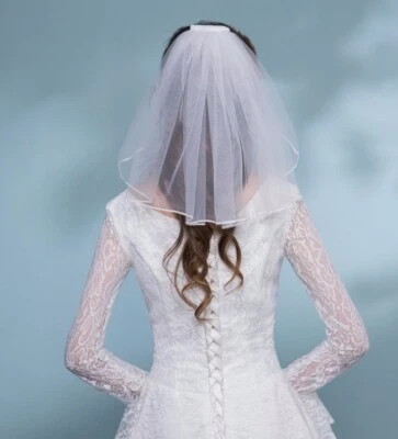 Braut Brautschleier Hochzeit Schleier mit Kamm Kopfschmuck Wedding Party - Bild 1 von 2