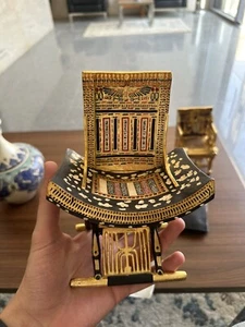 Sedia da cerimonia King Tut - fatta a mano con lettera di autenticità - Foto 1 di 8