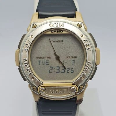 CASIO ABX-60 Twincept World Time Data bank 1790 Ana-Digi Vintage Watch - Image 1 of 4