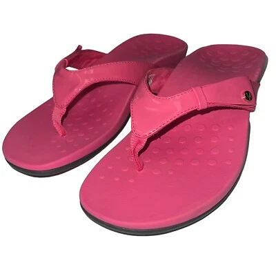 Sandalias Vionic Mujer 10 Rosa Brillante Tanga Chanclas Orthaheel Carolyn Foto 1 de 4