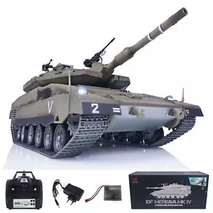 Heng Long 1/16 IDF Merkava MK IV IR BB RC Tank Metal Chassis Barrel Recoil Laser - Picture 1 of 12