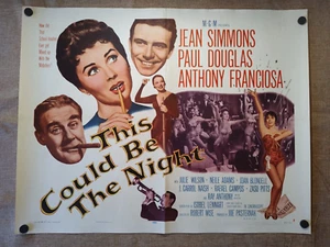Póster de película vintage This Could Be the Night (1957) 1/2 hoja 22" x 28" estilo B - Imagen 1 de 10