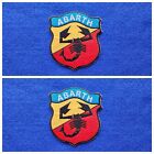 A Pair Of Motor Car Racing Patches Sew / Iron On Badges Abarth (b)