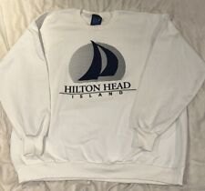 Vintage With An Attitude Hilton Head White Sweatshirt Men's Size XXL Made in USA