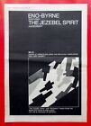 ENO - BYRNE THE JEZEBEL SPIRIT POSTER ADVERT N.M.E 23rd May 1981 30 cm x 42.8 cm