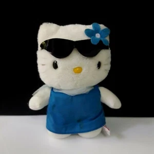 Vintage Sanrio Hello Kitty blaues Kleid Plüschtier Stofftier Charm Sammlerstück 1998 - Bild 1 von 9