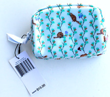 Vera Bradley Mini Dome Cosmetic Bag Merry Mischief Forest animals Pine Cones NWT
